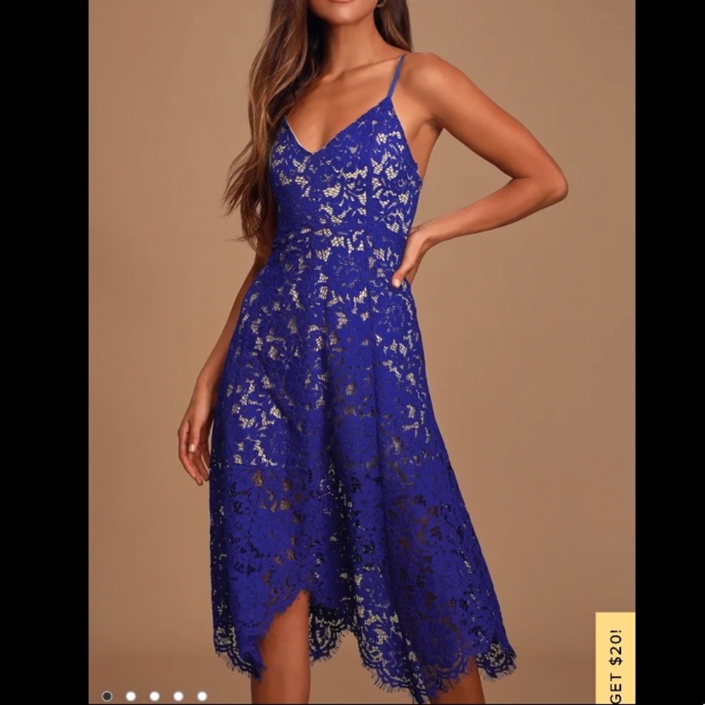 Blue Lulu’s Lace MIDI Dress